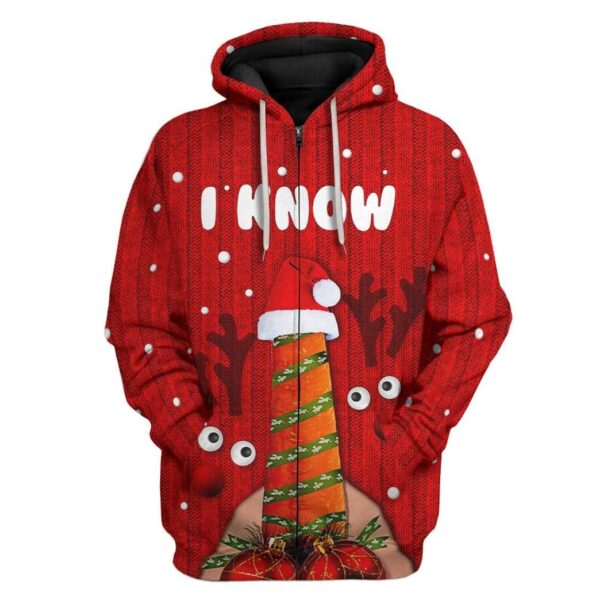 Gearhumans Custom Ugly Christmas Apparel HD-AT17101913 3D Apparel Zip Hoodie S 