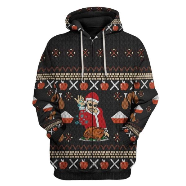 Gearhumans Custom Ugly Christmas Apparel HD-GH19101912 3D Apparel Zip Hoodie S 