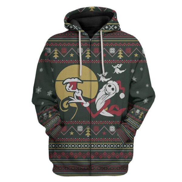 Gearhumans Custom Ugly Christmas Apparel HD-TT19101907 3D Apparel Zip Hoodie S 