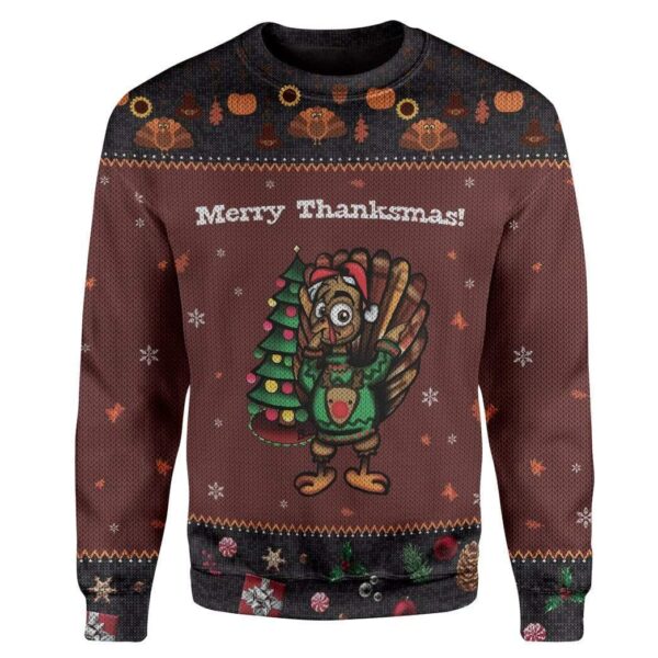 Gearhumans Custom Ugly Turkey Apparel HD-DT18101907 3D Apparel Long Sleeve S