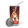 Gearhumans Dearhuman 3D Dark Souls Chosen Undead Through The Bonfire Custom Design Vacuum Insulated Glitter Tumbler GH21054 Glitter Tumbler 20oz/Glitter
