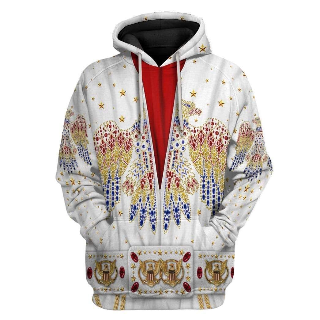 Gearhumans Elvis Presley Suit Custom Tshirt - Hoodies Apparel H11063 3D Apparel Hoodie S
