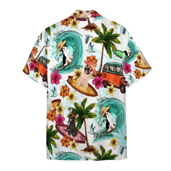 Gearhumans Enjoy Surfing With French Bulldog Custom Short Sleeve Shirt GS0306215 Hawai Shirt