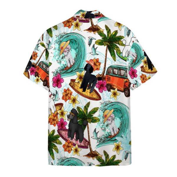 Gearhumans Enjoy Surfing With Poodle Dog Custom Short Sleeve Shirt GS0306219 Hawai Shirt
