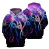Gearhumans Galaxy Octopus - 3D All Over Printed Shirt QA-HD280313 3D Apparel HOODIE S
