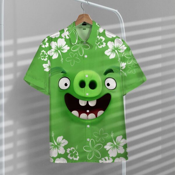 Gearhumans GEARHUMAN 3D Angry Bird Pig Hawaii Shirt ZZ2804217 Hawai Shirt 
