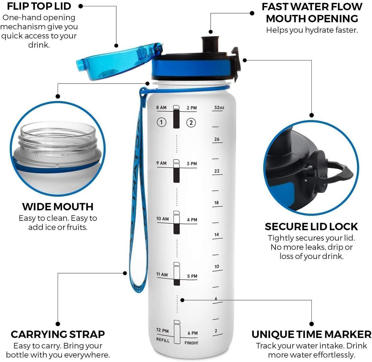 Gearhumans Wish This Was Wine - Water Tracker Bottle - Image 3