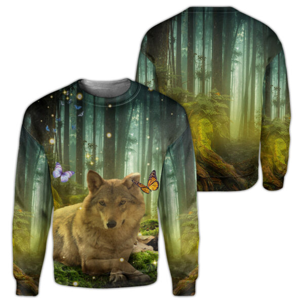 Alternative view of Gearhumans Wofl Butterfly - 3D All Over Printed Shirt