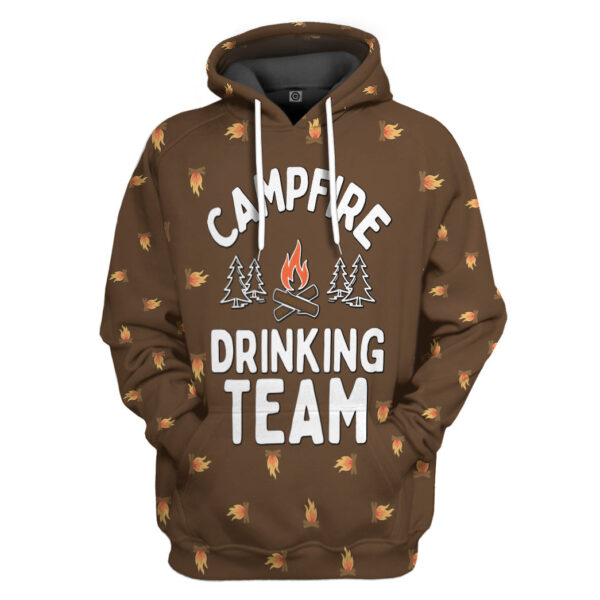Gearhumans 3D Campffire Drinking Team Custom TShirt Hoodie Apparel