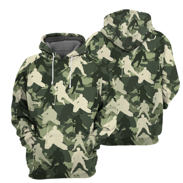 Gearhumans Hockey Camo - 3D All Over Printed Shirt