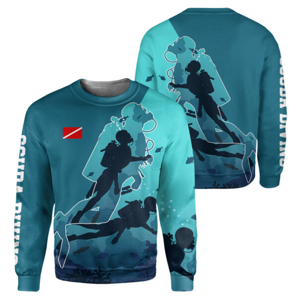 Alternative view of Gearhumans Scuba Diving - 3D All Over Printed Shirt