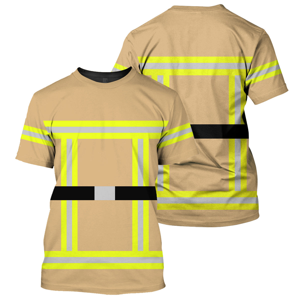 Gearhumans Yellow Firefighter - 3D All Over Printed Shirt - Image 3