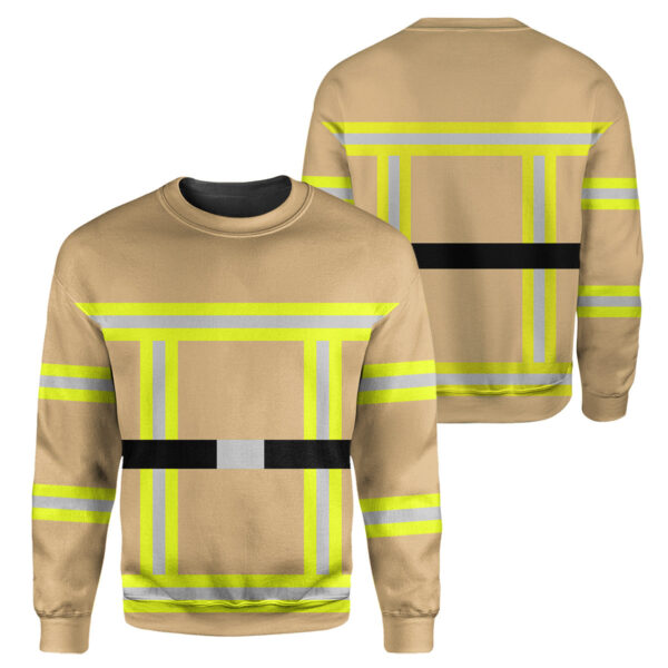 Alternative view of Gearhumans Yellow Firefighter - 3D All Over Printed Shirt