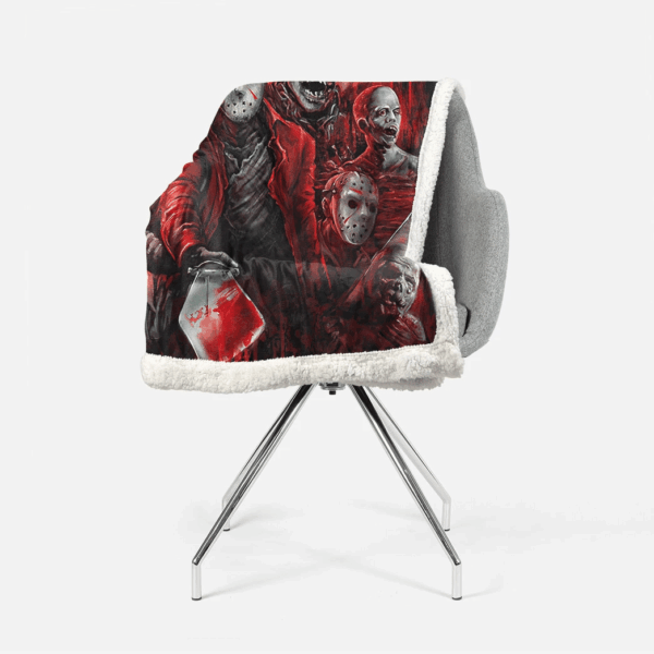 Alternative view of Gearhumans Halloween Murderer Blood Rain Blanket