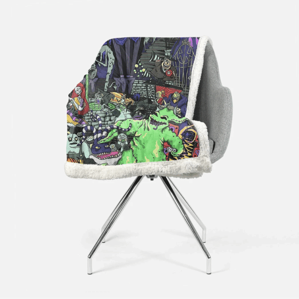 Alternative view of Gearhumans Ghost Town In The Nightmare Before Christmas Blanket