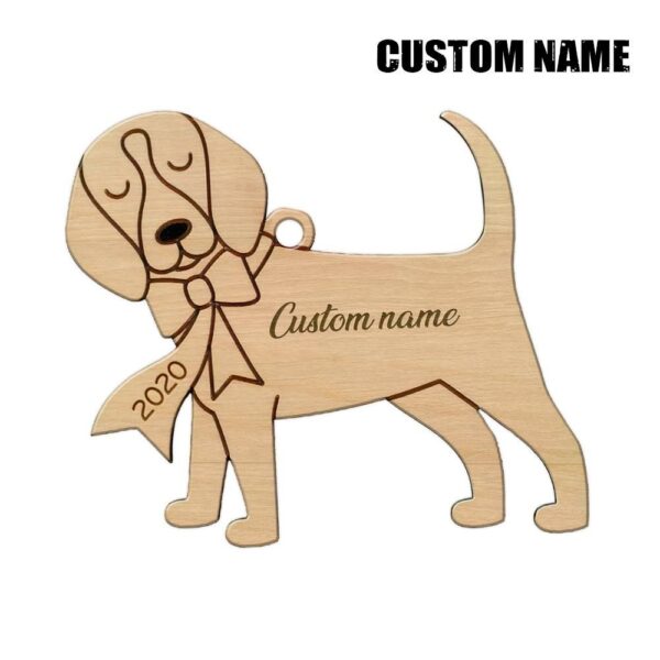 Grearhuman 3D Beagle 2020 Custom Name Christmas Ornament GV291011 Ornament
