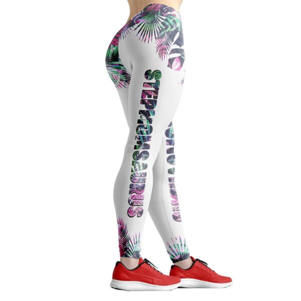 Alternative view of Gearhumans Gearhuman 3D Dont Mess With Stepmomsaurus Mothers Day Gift Custom Leggings