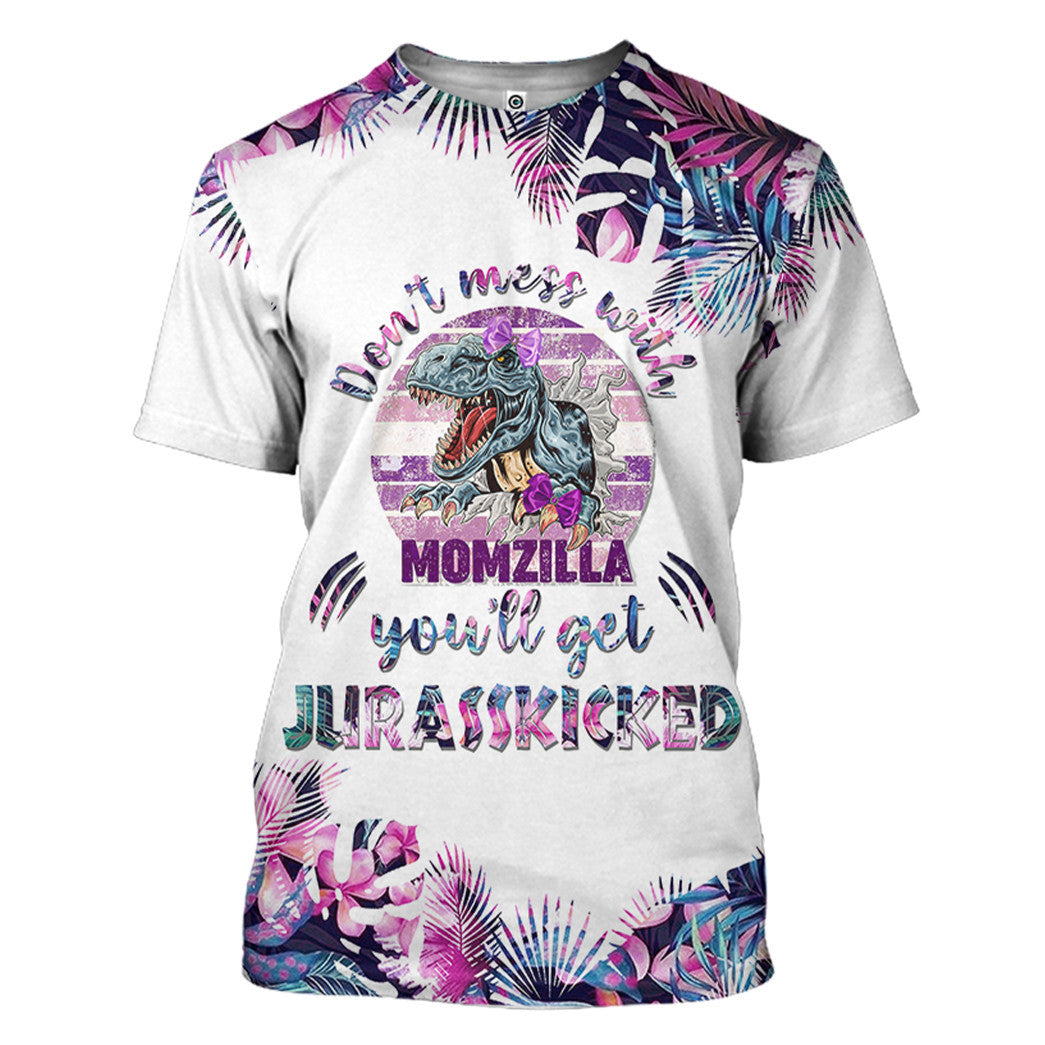 Gearhumans Gearhuman 3D Dont Mess With Momzilla Mothers Day Gift Custom Tshirt Hoodie Apparel - Image 5