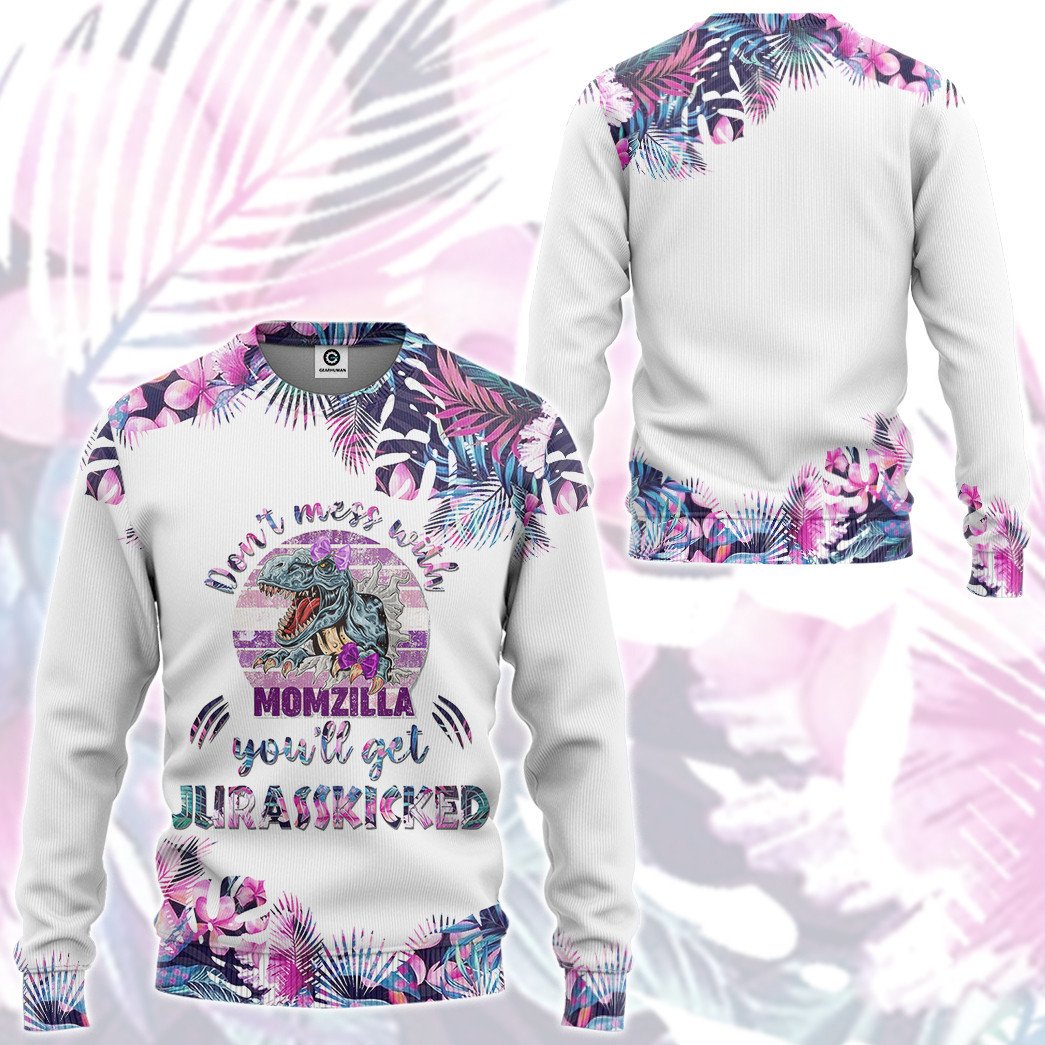 Gearhumans Gearhuman 3D Dont Mess With Momzilla Mothers Day Gift Custom Tshirt Hoodie Apparel - Image 18