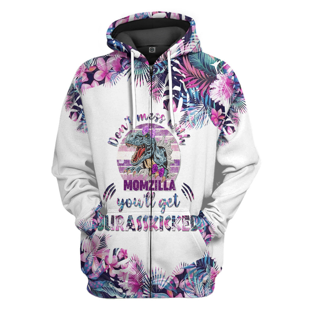Gearhumans Gearhuman 3D Dont Mess With Momzilla Mothers Day Gift Custom Tshirt Hoodie Apparel - Image 7