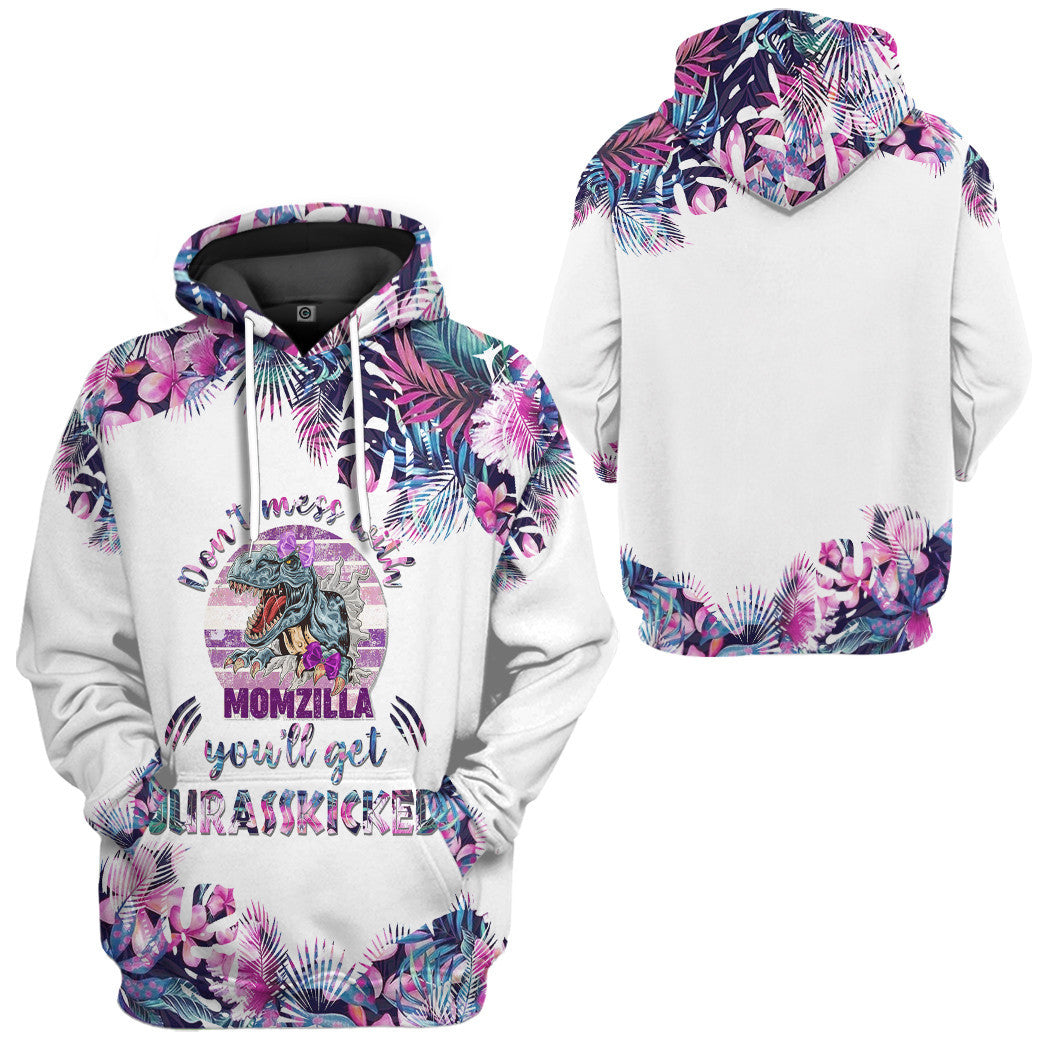 Gearhumans Gearhuman 3D Dont Mess With Momzilla Mothers Day Gift Custom Tshirt Hoodie Apparel - Image 9