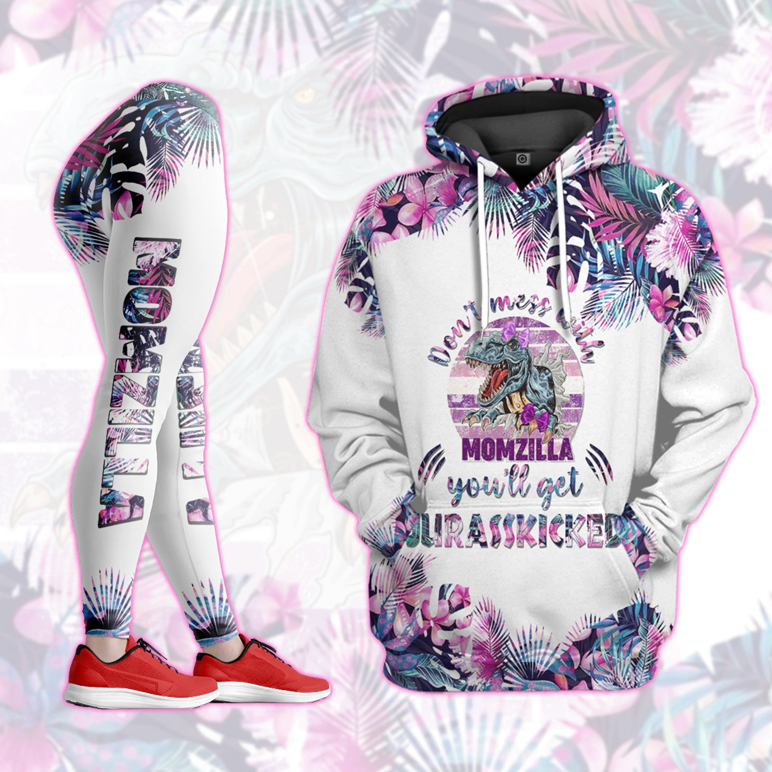 Gearhumans Gearhuman 3D Dont Mess With Momzilla Mothers Day Gift Custom Tshirt Hoodie Apparel - Image 21