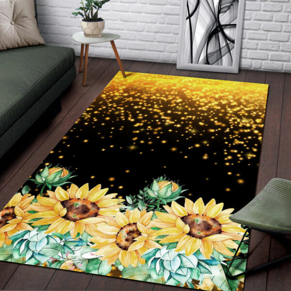 Gearhumans Sunflower Mandala Star Rug