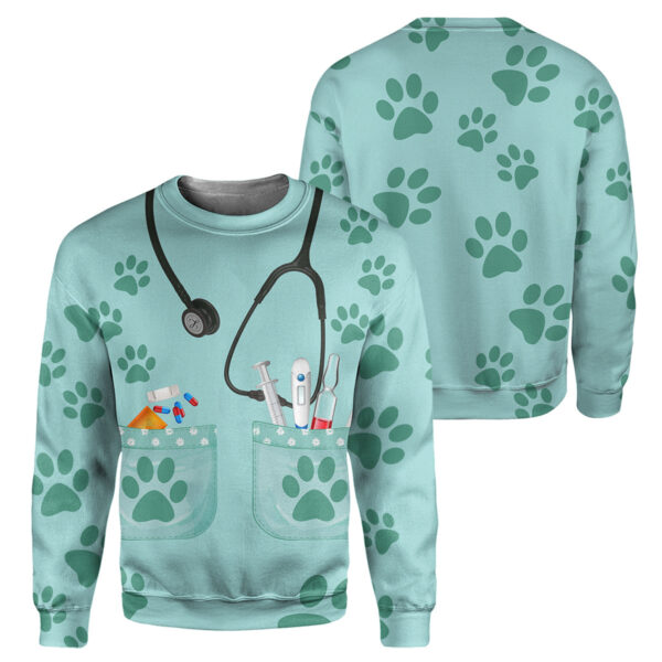 Alternative view of Gearhumans Vet Tech - 3D All Over Printed Shirt