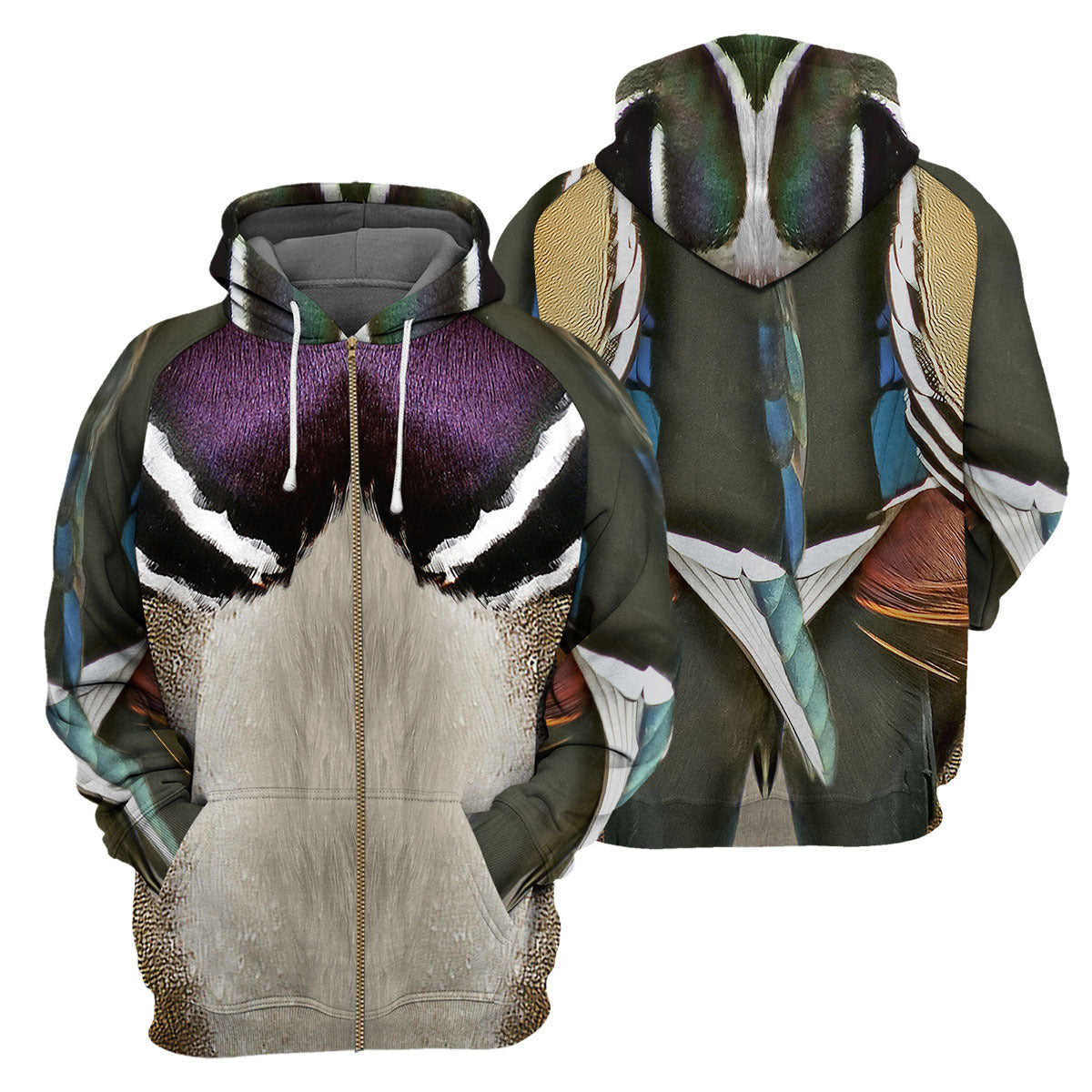 Gearhumans Wood Duck - 3D All Over Printed Shirt - Image 4