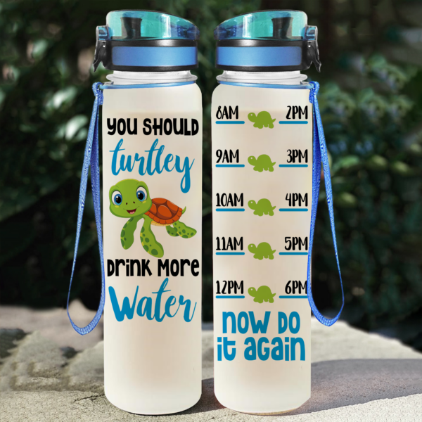 Alternative view of Gearhumans Turtle - Water Tracker Bottle