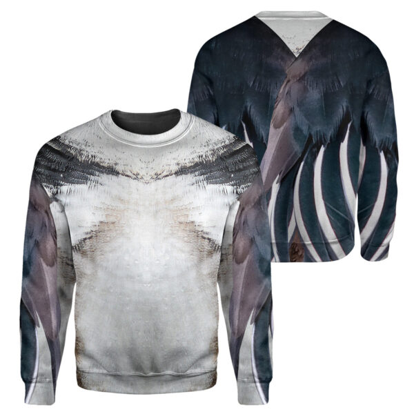 Alternative view of Gearhumans Hooded Merganser - 3D All Over Printed Shirt