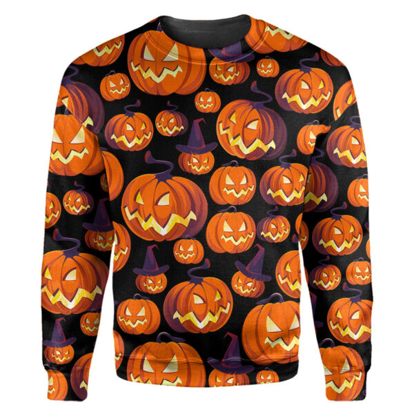 Alternative view of Gearhumans Pumpkin Halloween - 3D All Over Printed Shirt