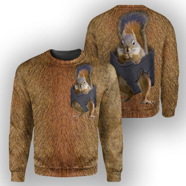 Alternative view of Gearhumans Squirrel Pocket - 3D All Over Printed Shirt