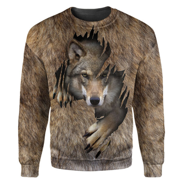 Alternative view of Gearhumans Wolf - 3D All Over Printed Shirt
