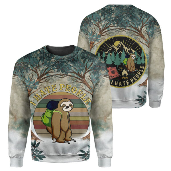 Alternative view of Gearhumans Sloth - 3D All Over Printed Shirt