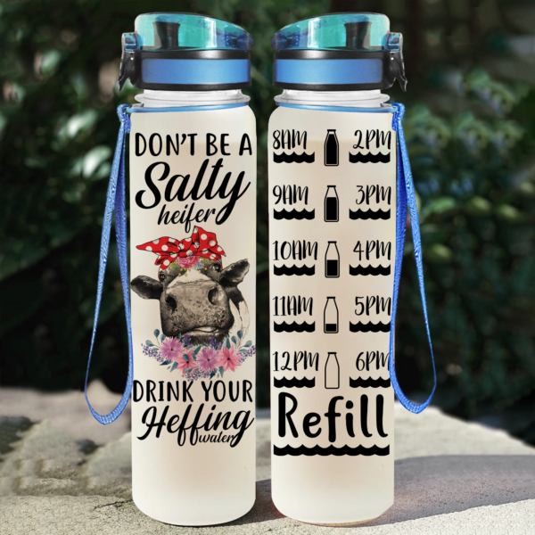 Alternative view of Gearhumans Heifer - Water Tracker Bottle