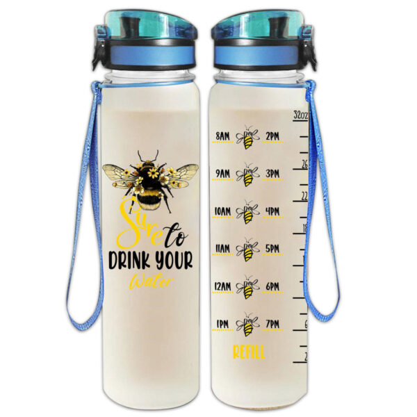 Gearhumans Sure To Drink Your Water- Bee Water Tracker Bottle