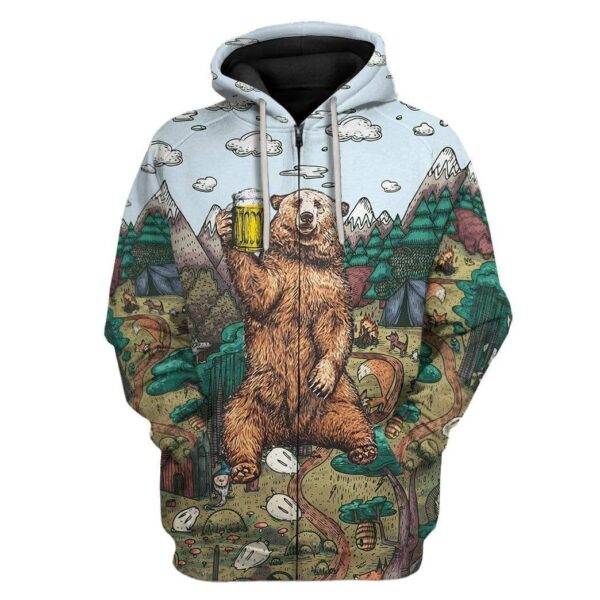 Gearhuman 3D Camping I Hate People Custom Fleece Hoodie Apparel GA04031 3D Custom Fleece Hoodies Zip Hoodie S 