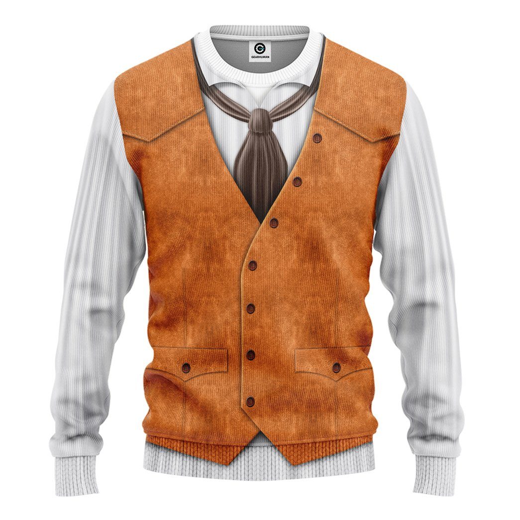 GearHuman 3D Cowboy Gear Cosplay Custom Shirt GR16127 3D Apparel Long Sleeve S