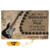 GearHuman 3D Electric Guitars An Old Guitarist Custom Doormat GR21015 Doormat Doormat S(15,8''x23,6'') 