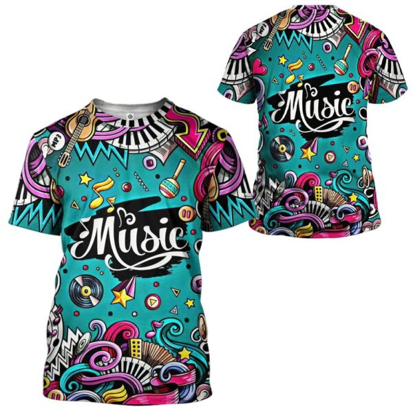 GearHuman 3D Fashion Musical Instruments Cutsom Shirt GR12014 3D Apparel 