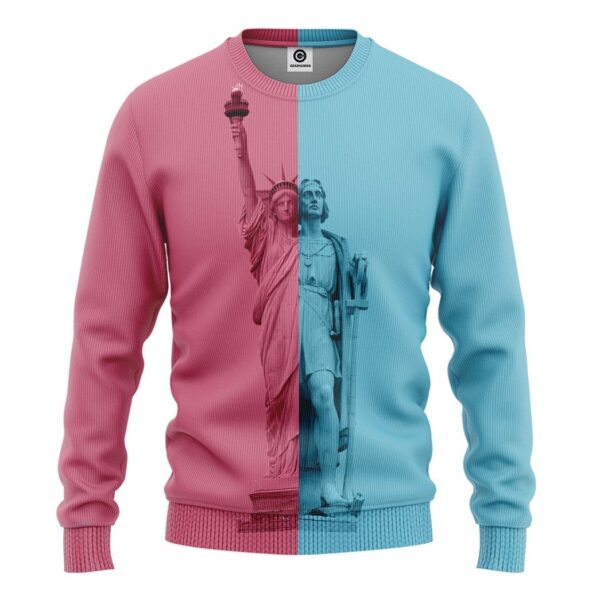 GearHuman 3D Freedom Statue American All Over Custom Hoodies GR071212 3D Apparel Long Sleeve S 