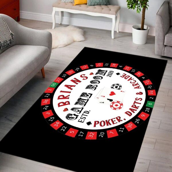 GearHuman 3D Game Room Custom Name Carpet GR28124 Square Carpet 