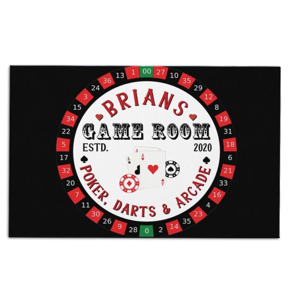 GearHuman 3D Game Room Custom Name Carpet GR28124 Square Carpet Carpet S 