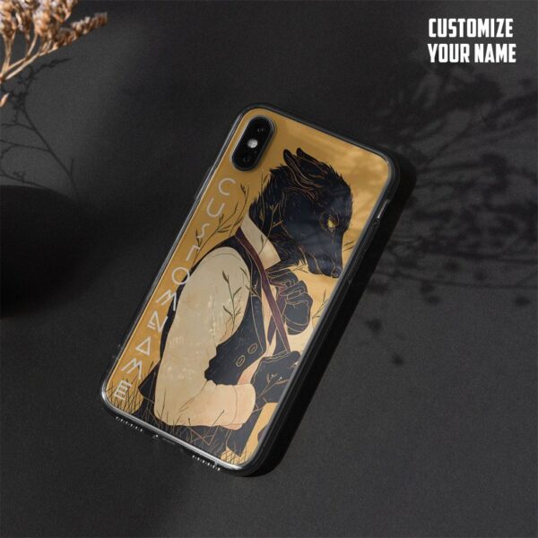 GearHuman 3D Gentle Anubis Grass Custom Name Phonecase GR07012 Glass Phone Case 