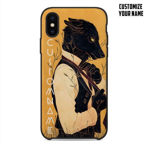 GearHuman 3D Gentle Anubis Grass Custom Name Phonecase GR07012 Glass Phone Case Iphone X 