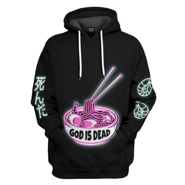 GearHuman 3D God is Dead Glow In The Dark Jumper Custom Shirt GR08123 3D Apparel Hoodie S 