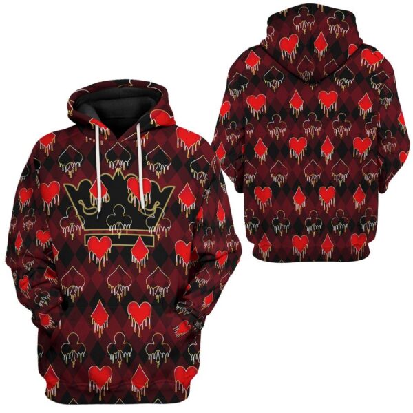 GearHuman 3D King Queen Blackjack Custom Hoodies GR29122 3D Apparel 