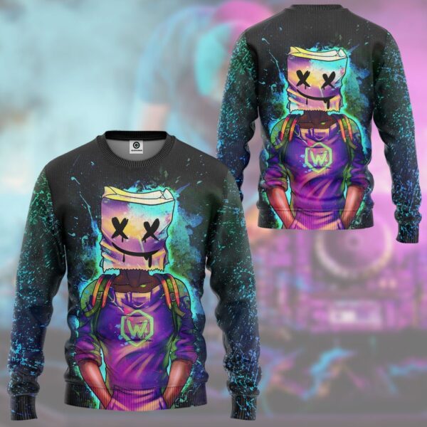 GearHuman 3D Marshmello EDM Custom Shirt GR120119 3D Apparel 
