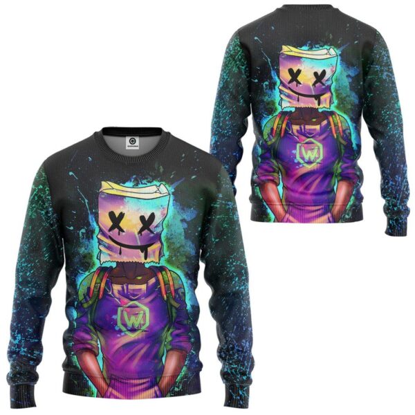 GearHuman 3D Marshmello EDM Custom Shirt GR120119 3D Apparel 